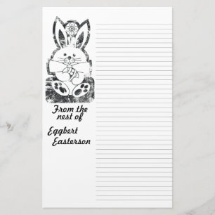 Notitiepapier Stationery Paashaas Grunge Lined Briefpapier