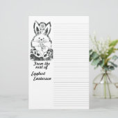 Notitiepapier Stationery Paashaas Grunge Lined Briefpapier (Staand voorkant)