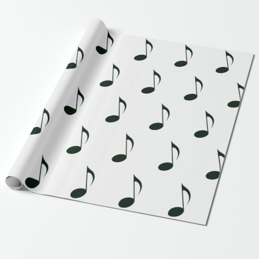 Notitiepatroon muziek cadeaupapier (Uitgerold)
