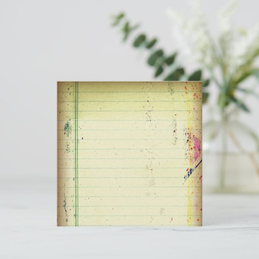 Notitieprocedure voor notebookpapier kaart (Staand voorkant)