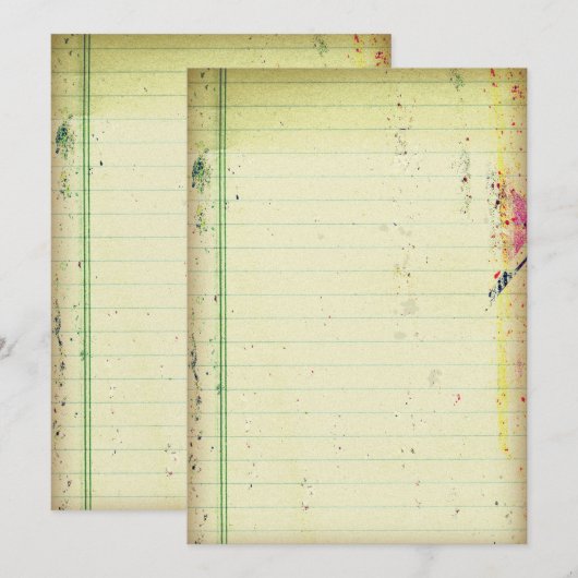 Notitieprocedure voor notebookpapier kaart (Voorkant / Achterkant)