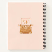 Notities:  Antiek stofschrijfmachine voor onderhou Notitieboek (Achterkant)