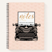 Notities:  Antiek stofschrijfmachine voor onderhou Notitieboek (Voorkant)