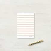 Notities Beige & Witte Streep Post-it® Notes (Op bureau)