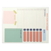 Notities bij dagplanning en takenlijsten notitieblok (Voorkant)