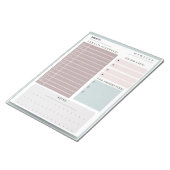 Notities bij dagplanning en takenlijsten notitieblok (Schuin)