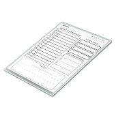 Notities bij dagplanning en takenlijsten notitieblok (Schuin)