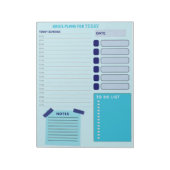 Notities bij dagplanning en takenlijsten notitieblok (Linkerzijde)