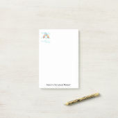 Notities Blauwe Olifant Wolken Post-it® Notes (Op bureau)