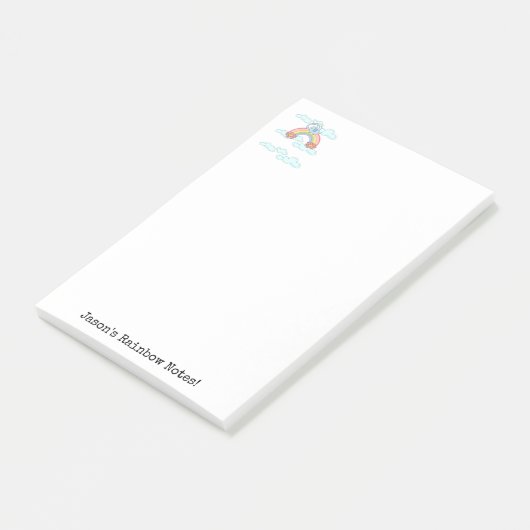 Notities Blauwe Olifant Wolken Post-it® Notes (Schuin)