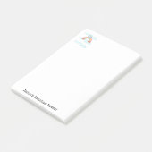 Notities blauwe olifantenwolken post-it® notes (Schuin)