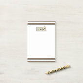 Notities Bruin & Wit Streep Bijen Floral Post-it® Notes (Op bureau)