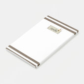 Notities Bruin & Wit Streep Bijen Floral Post-it® Notes (Schuin)