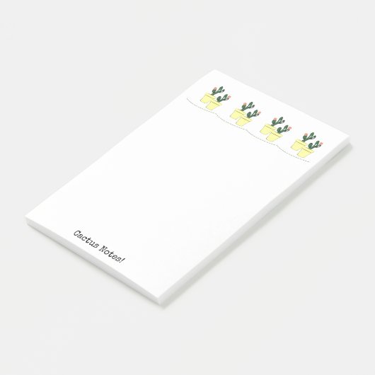 Notities Cactus Gele Potten Post-it® Notes (Schuin)
