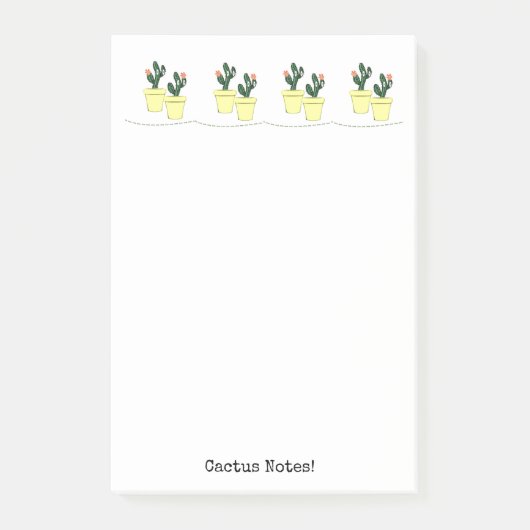 Notities Cactus Gele Potten  Post-it® Notes (Voorkant)