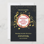 Notities en Clef verjaardagsuitnodiging Kaart (Voorkant)