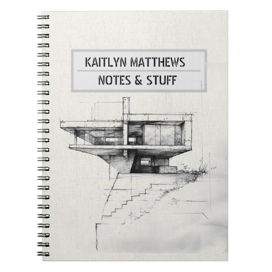 Notities en dingen voor Architect Notitieboek (Voorkant)