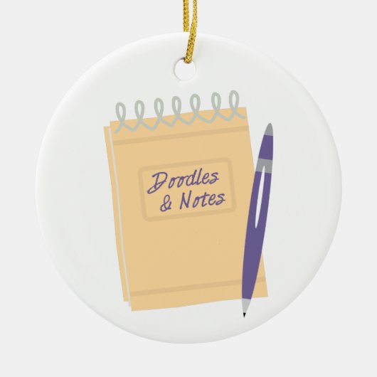 Notities en hoezen keramisch ornament (Voorkant)