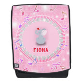 Notities en ronde toetsenbord met olifant rugtassen (Voorkant)