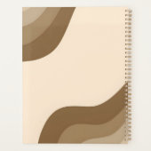 Notities en Spullen Retro Bruine Beige Abstracte G Planner (Achterkant)