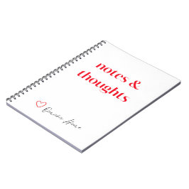 Notities & Gedachten Minimale Typografie Notitieboek