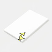 Notities Gele Pijl Die Bericht Richt Post-it® Notes (Schuin)