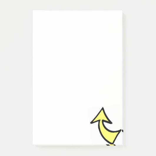 Notities Gele Pijl Die Bericht Richt Post-it® Notes (Voorkant)