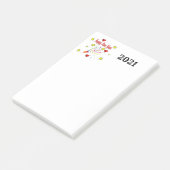 Notities Gelukkig Nieuwjaar! 2021 Post-it® Notes (Schuin)