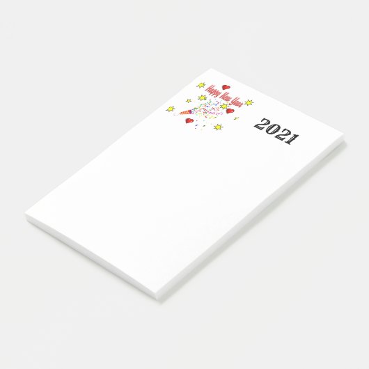 Notities Gelukkig Nieuwjaar! 2021 Post-it® Notes (Schuin)