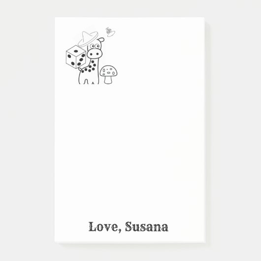 Notities Giraffe Kleur Post it Notitie Post-it® Notes (Voorkant)