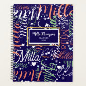 Notities Harten en sterren blauw Planner (Voorkant)