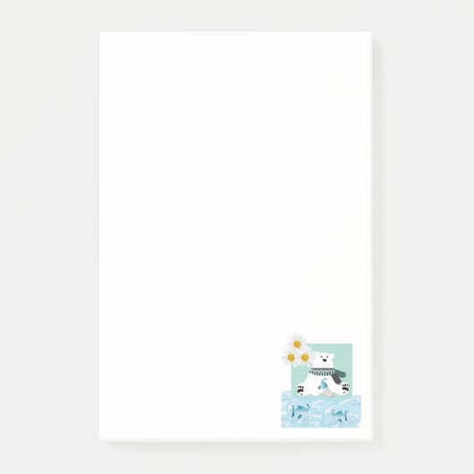 Notities IJsbeer Daisy Bloemen Post-it® Notes (Voorkant)