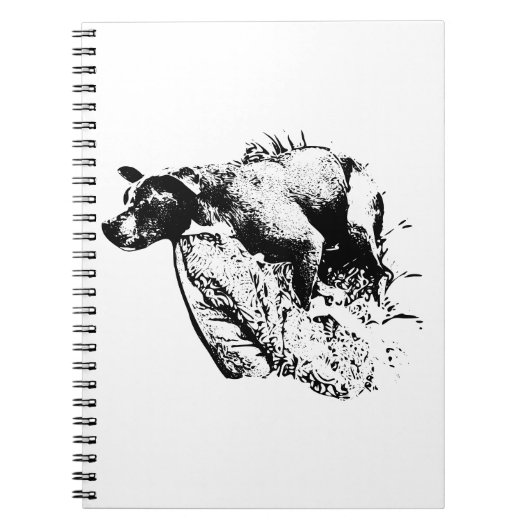 Notities in een warm boek notitieboek (Voorkant)