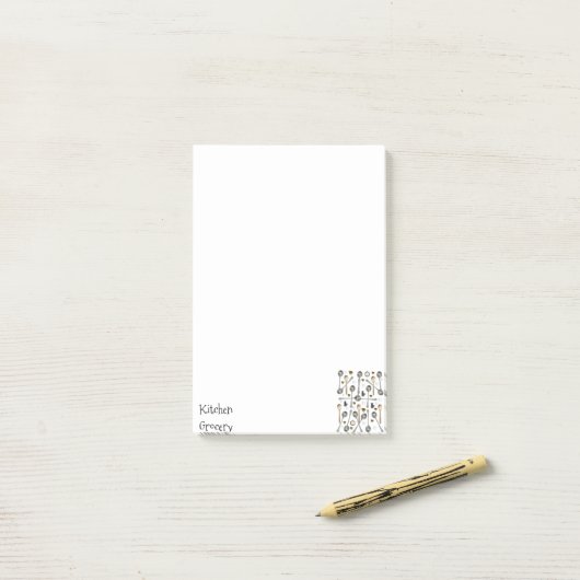 Notities Keuken boodschappenlijst Post-it® Notes (Op bureau)