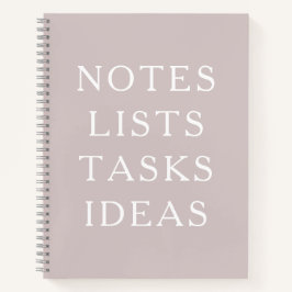 Notities Lijsten Taken Ideeën Minimaal Spiraal Not Notitieboek