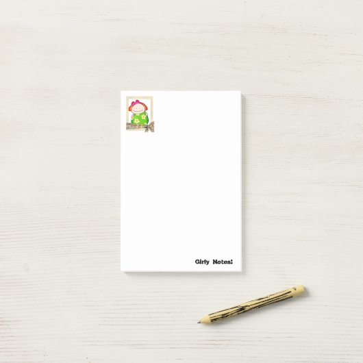 Notities Meisjesachtige Bloemen Post-it® Notes (Op bureau)