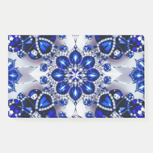 Notities met blauw-witte kleuren post-it® notes (Voorkant)