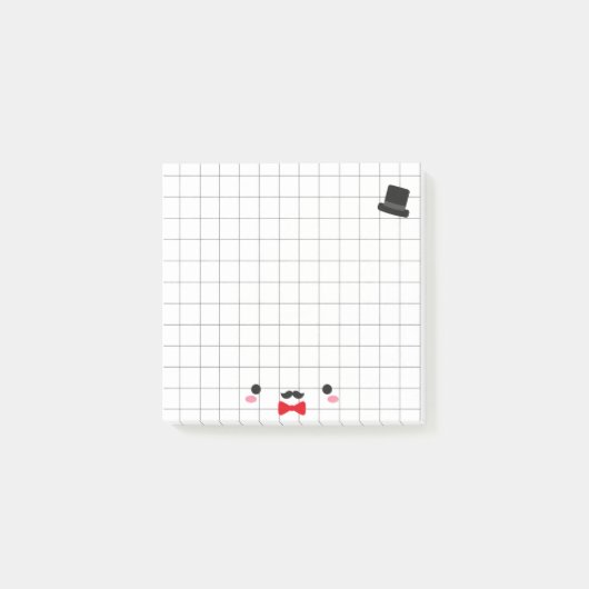 Notities met keurige heer raster post-it® notes (Voorkant)