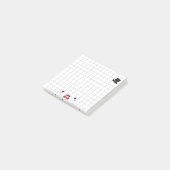 Notities met keurige heer raster post-it® notes (Schuin)