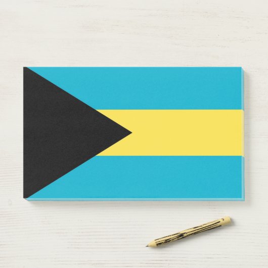Notities met vlag van Bahama's Post-it® Notes (Op bureau)