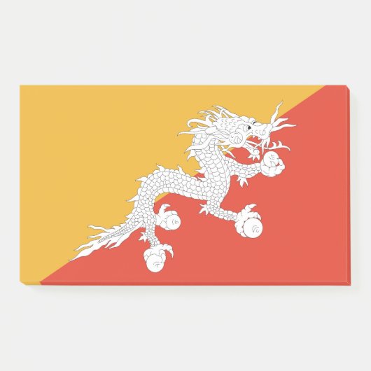 Notities met vlag van Bhutan Post-it® Notes (Voorkant)