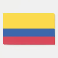 Notities met vlag van Colombia
