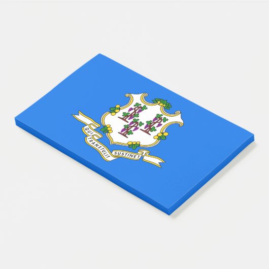 Notities met vlag van Connecticut, Verenigde State Post-it® Notes (Schuin)