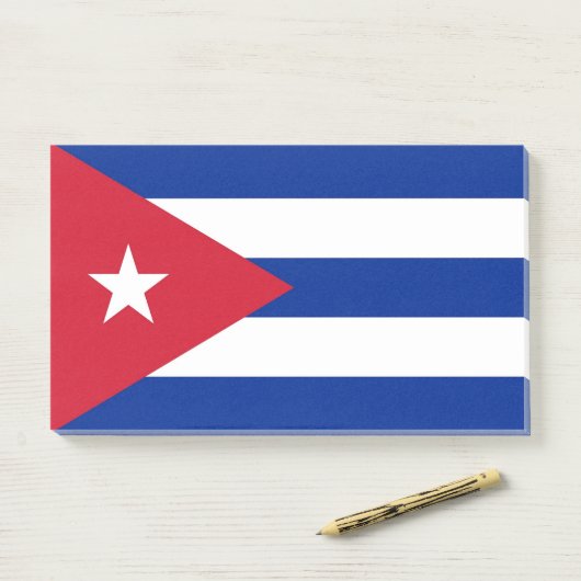Notities met vlag van Cuba Post-it® Notes (Op bureau)
