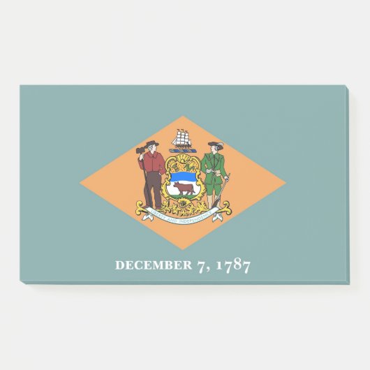 Notities met vlag van Delaware, Verenigde Staten Post-it® Notes (Voorkant)