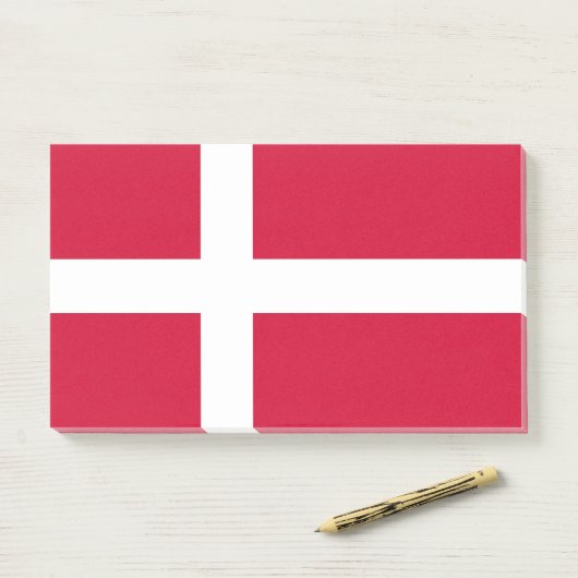 Notities met vlag van Denemarken Post-it® Notes (Op bureau)