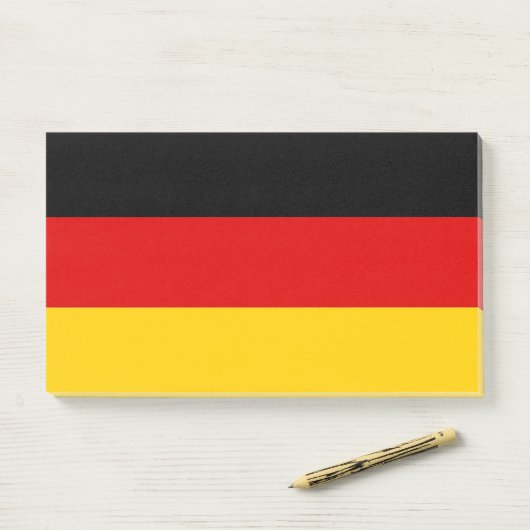 Notities met vlag van Duitsland Post-it® Notes (Op bureau)