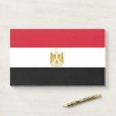 Notities met vlag van Egypte Post-it® Notes (Op bureau)