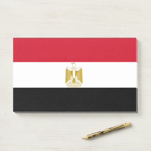 Notities met vlag van Egypte Post-it® Notes (Op bureau)