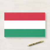 Notities met vlag van Hongarije Post-it® Notes (Op bureau)